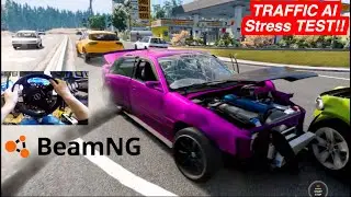 BeamNG - TRAFFIC Stress TEST!! How Many AI Cars Can My PC Handle On ULTRA!!