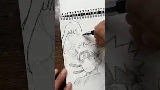 Drawing Hinata from Naruto || Naruto drawing #animedrawing  #naruto #itachi #madara #anime #shorts