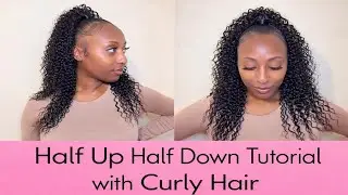 Half Up Half Down Tutorial with Curly Hair ✨(No Beezwax)
