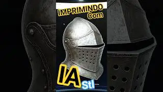 Imprimindo Capacete Medieval feito com IA. Tamanho real. #impress&atilde;o3d #ia