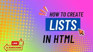 How To Create Lists In HTML