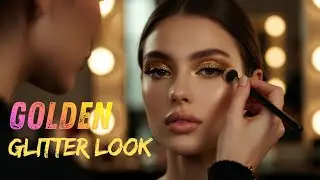 Classic Golden Glitter Eye Makeup Tutorial &ndash; Professional Salon Step by Step