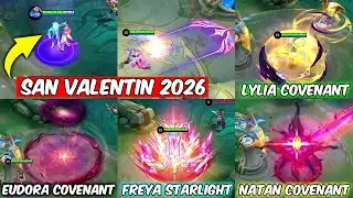 6 NUEVAS SKINS: LANCELOT Y ODETTE SAN VALENTIN, EUDORA, NATAN Y LYLIA COVENANT, FREYA STARLIGHT