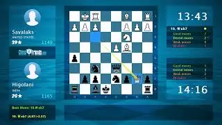 Chess Game Analysis: Savalaks - Higolani, 0-1 (By ChessFriends.com)