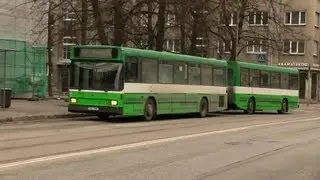 Двухсекционный автобус, часть 2/3 / Double section bus at Tallinn part2/3
