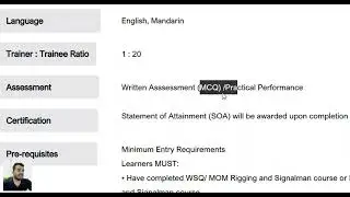 Lifting Supervisor (Singapore)