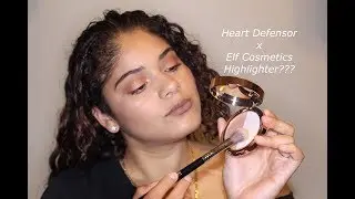 Trying On: Heart Defensor Highlighter with Elf Cosmetics!