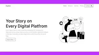 Hero section | Landing page for social media agency using HTML and CSS | web development tutorial