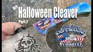 Halloween Cleaver tutorial Part 2: Mounting Mad Max Handles | Berg Knifemaking