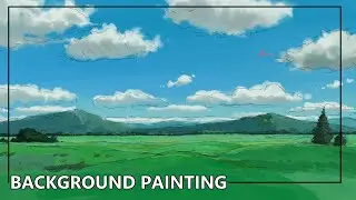 How to Draw Professional Anime Landscape Background - Photoshop - 23 11 25