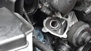 2005 BMW E46 320d Touring water pump removal and replacement with viscous fan