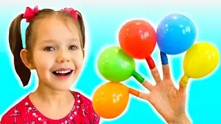 Dana plays with Balloons | Daddy Finger Children Song By Hello Dana