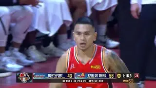 Jio Jalalon ENDS 2Q WITH A FIGHT for NorthPort vs. Rain or Shine 💯 | PBA Season 49 Philippine Cup