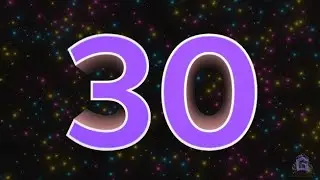 Countdown, 30 to 0. with lights background. - Cuenta regresiva, 30 a 0. con fondo de luces.
