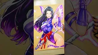 Psylocke Drawing Marvel Rivals! #psylocke #marvel #marvelrivals #animeart #animedrawing #art #fanart