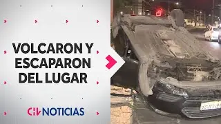 Chocaron contra un poste y volcaron: así fue el inusual accidente en San Bernardo