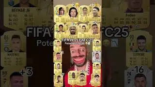 Fifa19 vs Eafc25 potential versus now with Bellingham,Neymar and Tonali