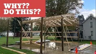 Would you Build a Pole Barn Garage on Existing Concrete?? (24x24)