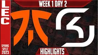 FNC vs SK Highlights | LEC Spring 2023 W1D2 | Fnatic vs SK Gaming