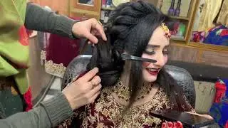 Easy and beautiful bridal hair style|trending hairstyling|step by step easy method|Azem beauty salon