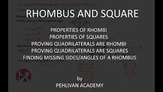 Special Parallelograms: Rhombi and Squares HD (Geometry 6-5)