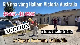 #212. Đấu gi&aacute; nh&agrave; triệu đ&ocirc; v&ugrave;ng Hallam Melbourne Australia.