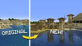 Minecraft: Transforming a DESERT VILLAGE