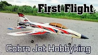 First Flight Cobra Jet Hobby king เปลี่ยนจาก EDF 90mm. 8s. มาเป็น มอเตอร์ 1750kv. 4 s.