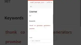 thunkify npm package #npm #node #package #youtube #json #resolve #javascript #shorts