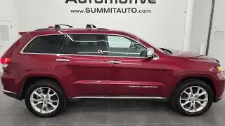 JEEP GRAND CHEROKE SUMMIT 4WD 2014 г. в темно-вишнево-красном цвете с обзором 4K 13415Z ПРОДАН!