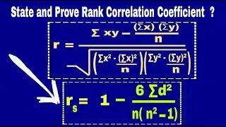 Rank correlation, derivation of rank correlation amazing, awesome proof 2020 (7) | Statistics Tutor