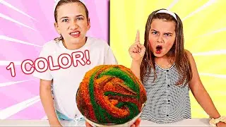 USE ONLY ONE COLOR TO FIX THIS SLIME CHALLENGE! | JKrew
