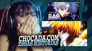 (PESADO!!) 2 EM 1 ENYGMA - Rap do Kurapika e Rap do Killua (Hunter X Hunter) REACT 🗿🍷
