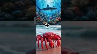 &ldquo;Ultimate Ocean Hybrid: Dolphin, Shark, Crab, Glow Fish, Turtle & Pigeon Fusion!&rdquo;