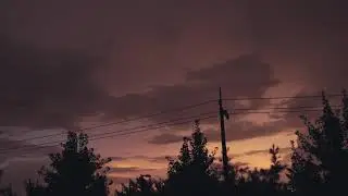 Squall Thunder Lightning Shower Sunset