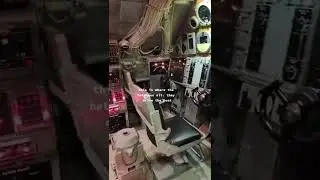 Inside submarine control deck