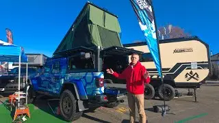 Explore Elevated Wedge Camper &ndash; Lockable Truck Topper with Interior MOLLE & Modular Bed