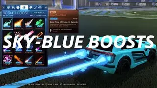 All my Rocket League SKY-BLUE BOOSTS