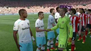 FIFA 17 (PS4 Pro) Sunderland v West Ham April 15, 2017 (SIM REPLAY MATCH 1080P 30FPS)