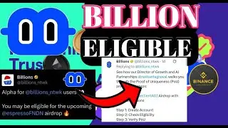 Billion Network Update।Billion Eligible Update । Billion New Airdrop Update ।  Billion TGE Update ।