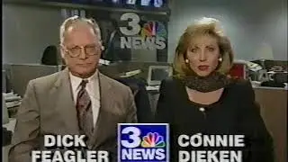 WKYC channel 3 news Cleveland tonight at 6, statue vandalized and debate reactions October 12, 1992.