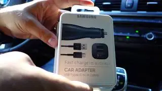Samsung Dual Fast Charge Port Charger for your car - USB Type-C to A Cable
