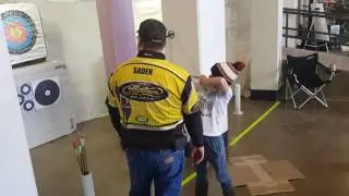 Lath at the try archery stand