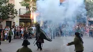 Ball del drac petit de Granollers a la Festa del Foc 2022 de Cardedeu