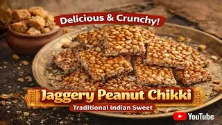Jaggery Peanut Chikki Recipe 😋 | Traditional & Healthy Indian Sweet