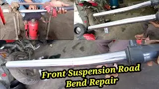 how to repair front shocker of bike| motorcycle  front shocker bend repair|