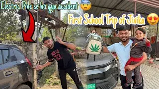 Alto ka accident ho gya electric Pole se 😨 Jivika Gyi Trip pe 😍