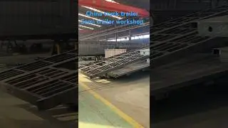 China semi trailer factory workshop ,all kinds of semi trailers in production.#workshop#trucktrailer
