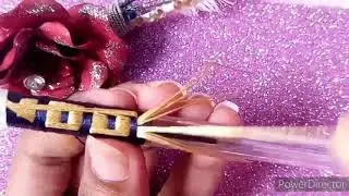 How to write your name on pen with threads  #threadArt #pendecore #pen art