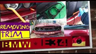 Removing BMW E34 Nose Cone, Window & Side Trim Panels Correctly, DIY REFURB БМВ Реставрация Дешево